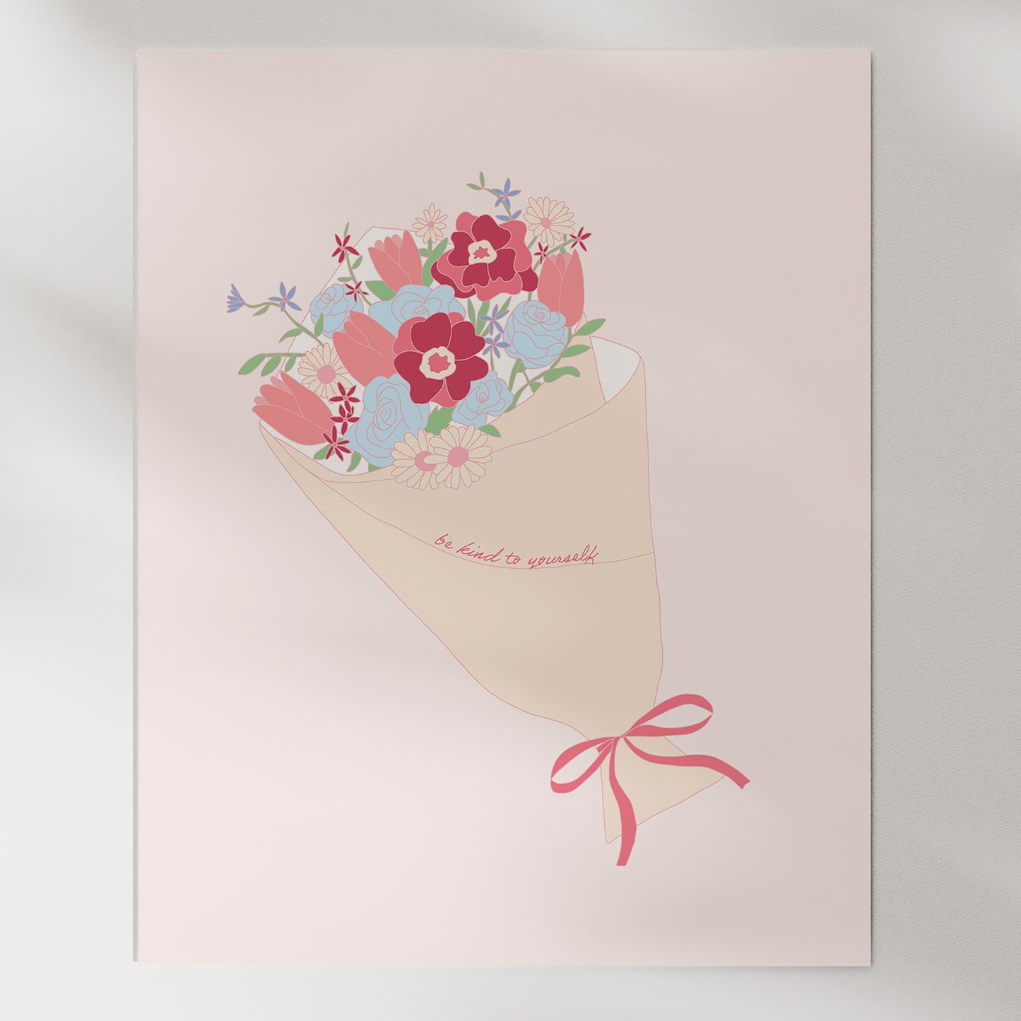 Self Kindness Bouquet Print